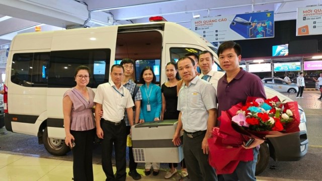 Lá gan của người hiến tạng được Vietnam Airlines hỗ trợ vận chuyển thành công.